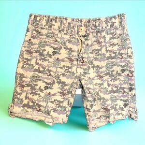 Carbon, palm tree print shorts